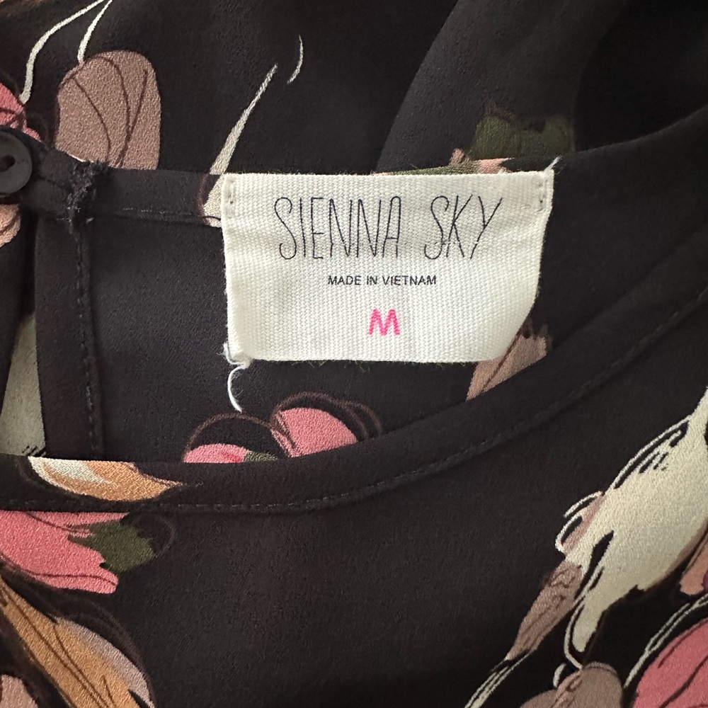 Sienna Sky  Floral Black Women's Top - Picture 4 of 6